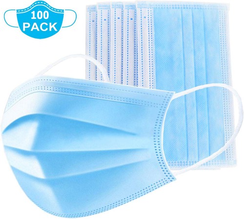 100 Pcs Disposable Medical Surgical Mask for Medical Dental Salon and Personal Health