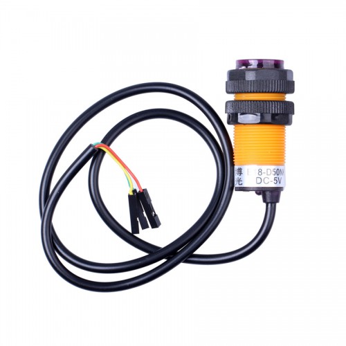 IR Infrared Sensor Switch with Fixed Rings - Orange + Black 5pcs/lot