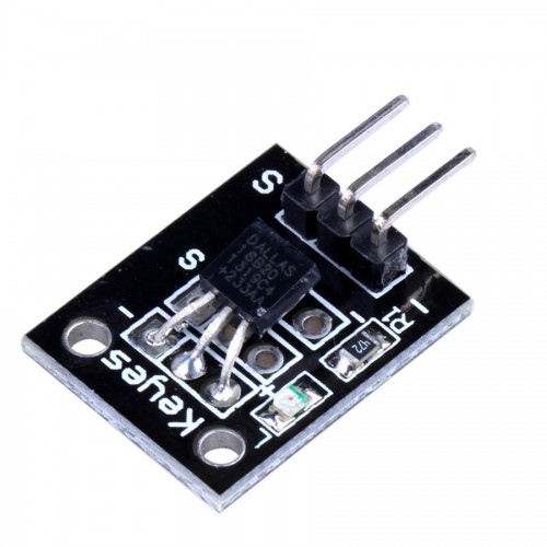 Digital Temperature Sensor Module DS18B20 for Arduino (-55~125℃) Black Color 5pcs/lot