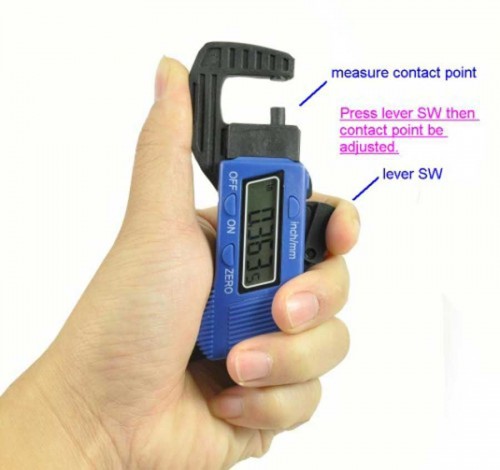 Portable Quick Precise Digital Thickness Gauge Meter Tester Micrometer 0 to 12.7mm 0-0.58inch For Pearls, Gems& Diamonds