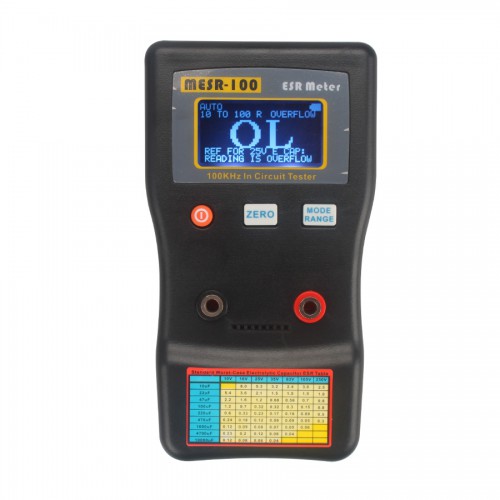 High Resolution MESR-100 V2 Auto Ranging In Circuit ESR Capacitor /Low Ohm Meter  with LCD Display and Support external USB power