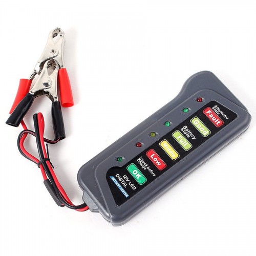 Tirol 12 Volt Battery and Alternator Tester with 6 Led lights Display For Cars and Trucks