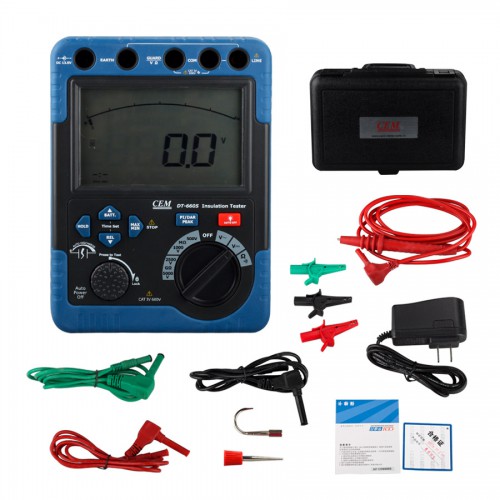 DT6605 Digital High Voltage Insulation Resistance Tester Megger Meter