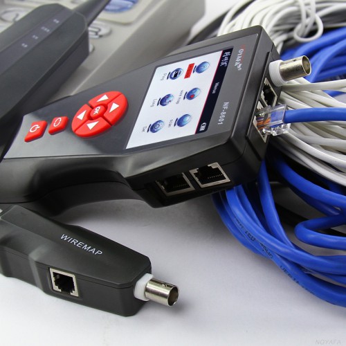 Original NOYAFA NF-8601 LAN Network Cable Tester Multifunctional Diagnose Tone Tracer BNC PING/POE RJ45 RJ11 Phone Wire Tracker