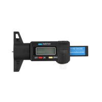 Black LCD Digital Tyre Tread Depth Gauge Dial Brake Shoe Pad Wear 0-25mm / 0-1"
