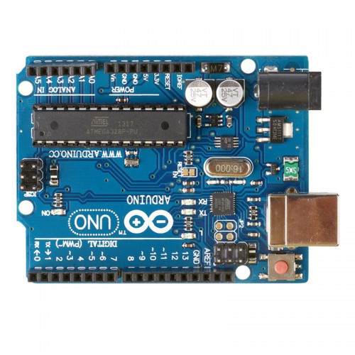UNO R3 Development Board Microcontroller MEGA328P ATMEGA16U2 Compat for Arduino( Blue + Black )
