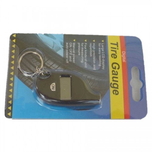 Mini Portable Mini LCD Digital Tyre Tire Air Pressure Gauge Tester w Keychain for Car Motorcycle