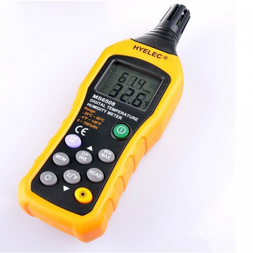 Handheld HYELEC MS6508 LCD Mini Digital Temperature Humidity Meter w/ Temp Senor