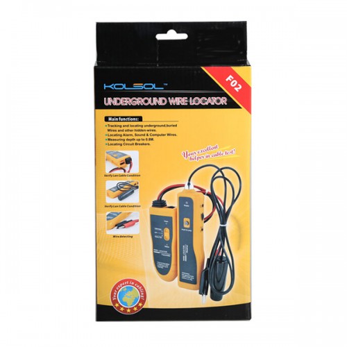 (Oct Special Offer)KOLSOL F02 Underground Cable Wire Locator Tracker Lan With Earphone