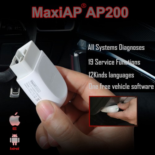 Autel AP200 Bluetooth OBD2 Scanner Code Reader with Full Systems Diagnoses