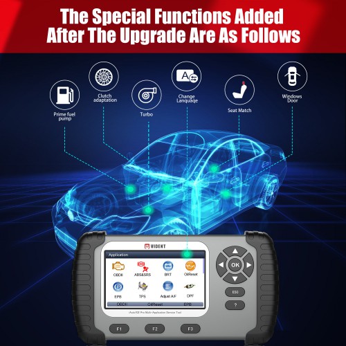 VIDENT iAuto 702 Pro Multi-applicaton Service Tool Support ABS/SRS/EPB/DPF Update to 19 Maintenances 3 Years Free Update Online