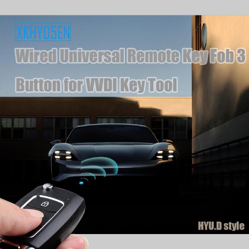 XHORSE XKHY05EN HYU.D style Wired Universal Remote Key Fob 3 Button for VVDI Key Tool (English Version) 2017