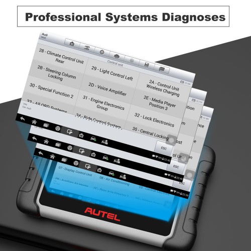 Autel MaxiCOM MK808 Diagnostic Tool Swift Diagnosis Functions of EPB, IMMO, DPF, SAS, TMPS, etc.