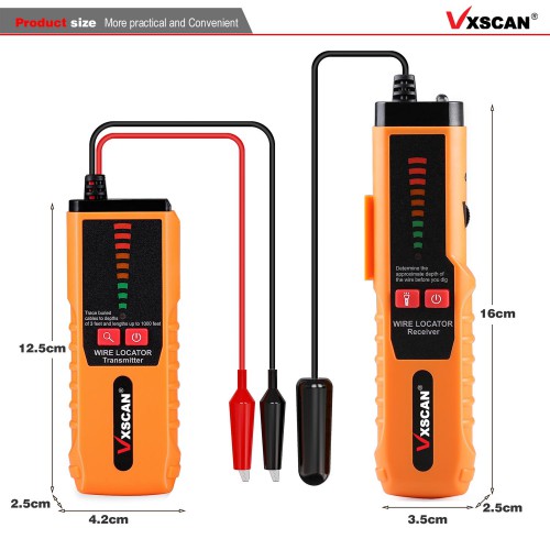 VXSCAN F04 Underground Cable Non-Destructive Locator Underground Wire Tracker Cable Non-Destructive Locator Tester