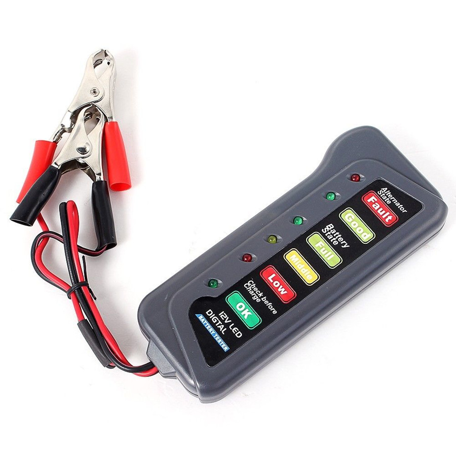 12 Volt LED Cars And Trucks Batteries Check Battery And Alternator Tester 