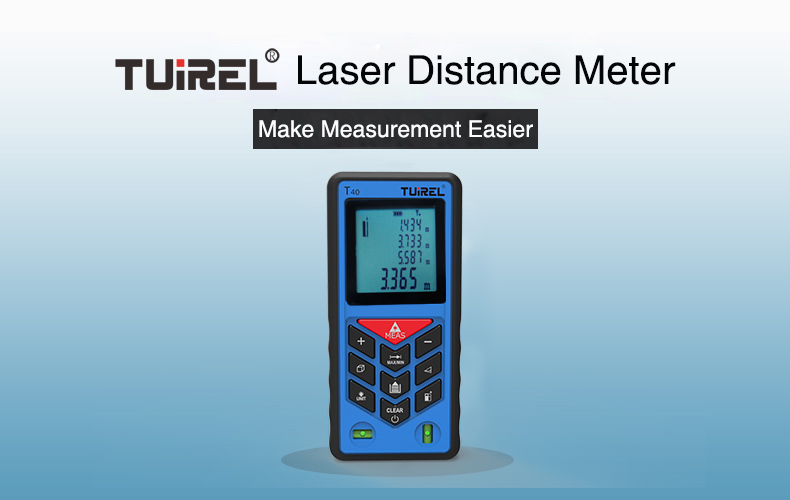 Tuirel T40 Handheld 40m/131ft/1574in Laser Distance Meter