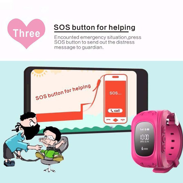 GSM Wrist Watch Phone LBS GPS Tracker Location Anti-lost SOS For children Kids