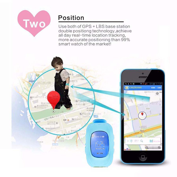  GSM Wrist Watch Phone LBS GPS Tracker Location Anti-lost SOS For children Kids