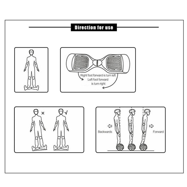 Bluetooth Speaker Balance 2 Wheel Electric Scooter w/LED