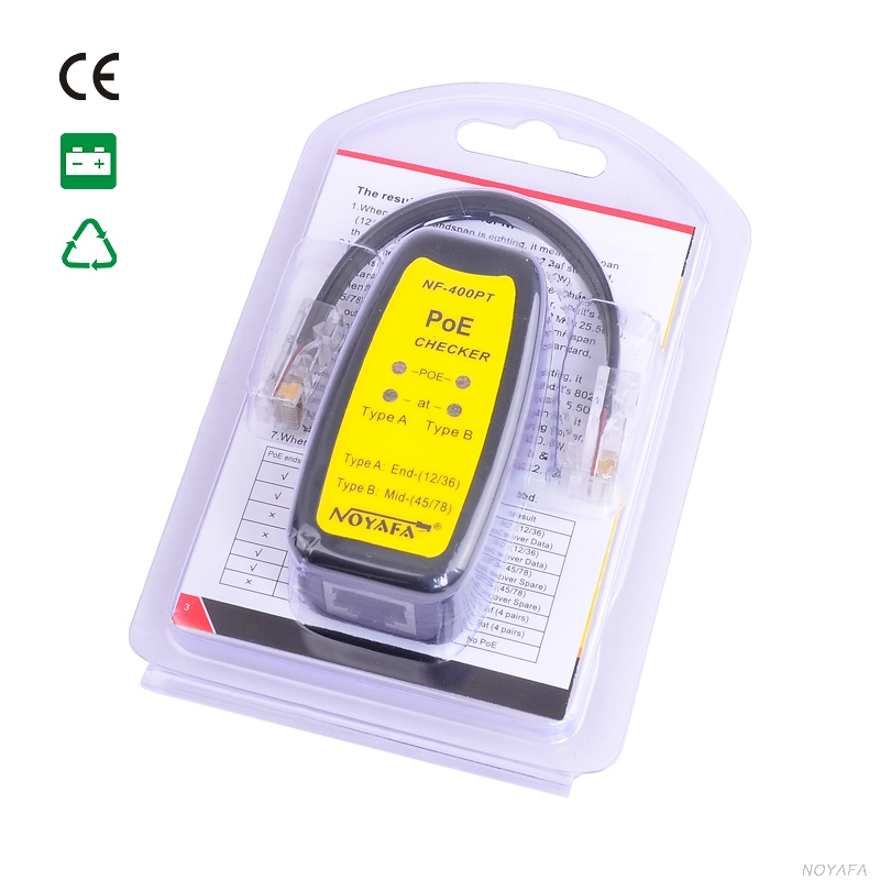 Cable Tester Wire Tracker NF-400PT PoE Tracker Use For Identify The Type Of Power Source 802.3at/af PoE Standard 