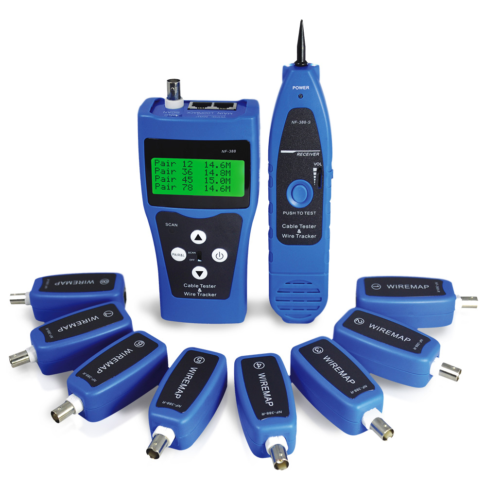 Nf388 Network LAN Phone Cable Tester Wire Tracker USB Coaxial Cable & 8 Wiremaps for sale online 
